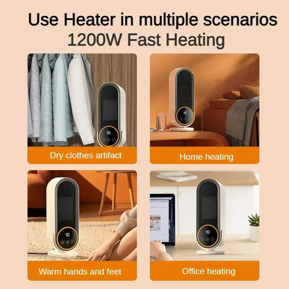 Belro mini space heater, compact electric heater for home use with adjustable temperature control and safety features.