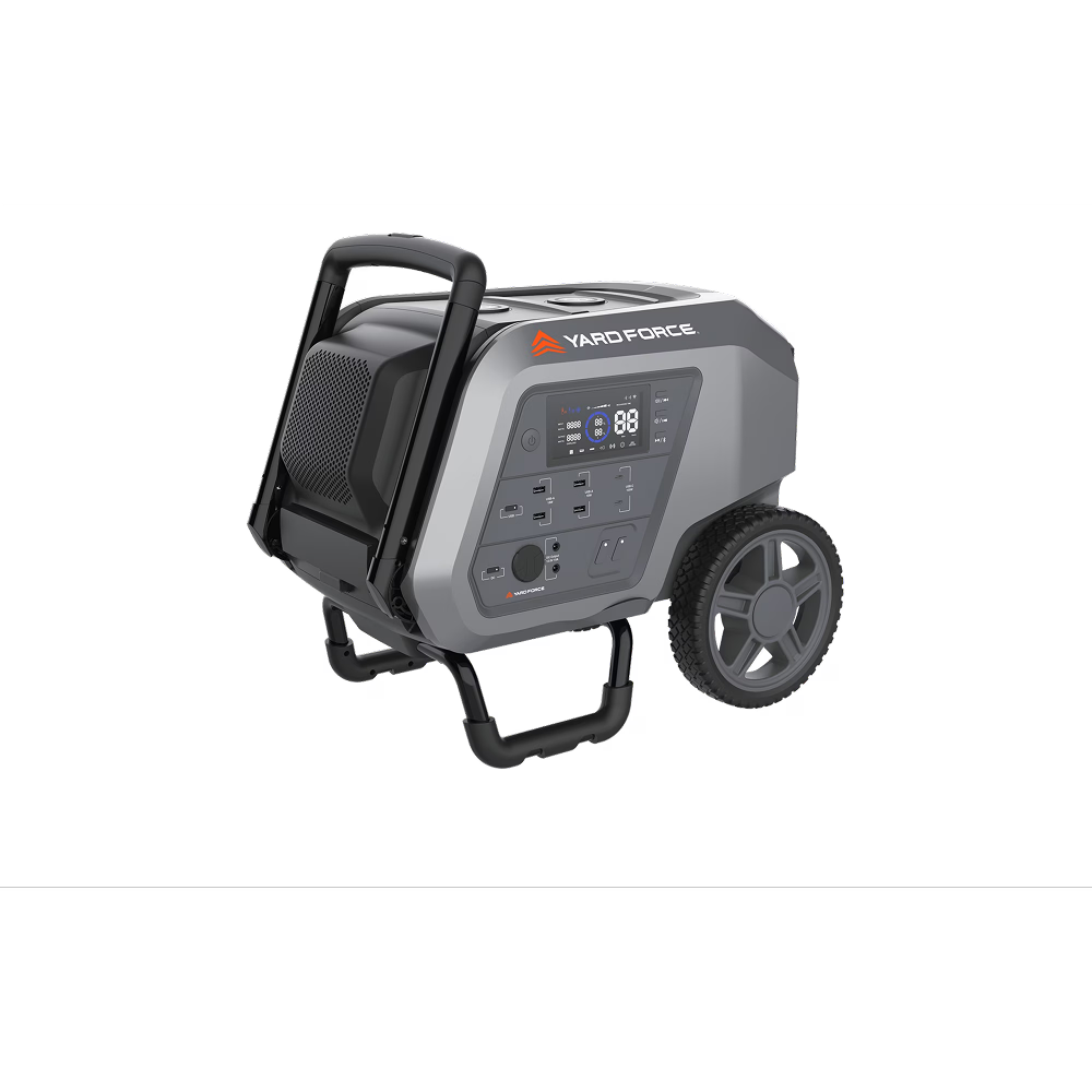 Casavibeo Yard Force PB-2400 portable power station with 2400W output, showing front view with power outlets and control panel.