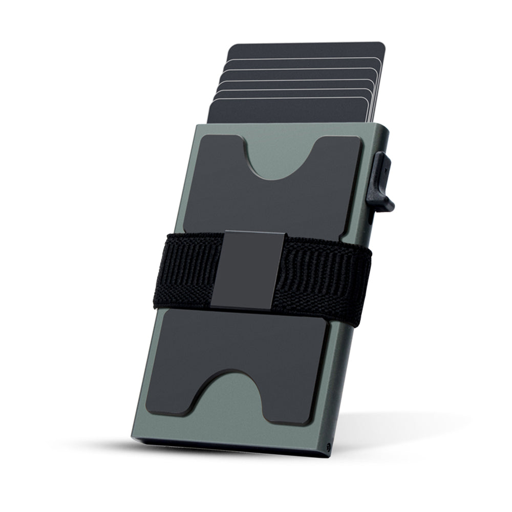 Belro RFID wallet card holder showing multiple card slots made of sleek, durable material for secure everyday use