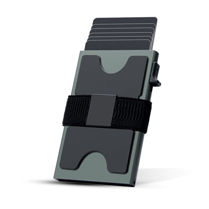Belro RFID wallet card holder showing multiple card slots made of sleek, durable material for secure everyday use