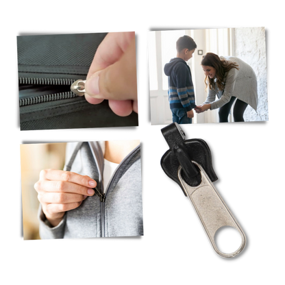 Belro clip-on slider for men's clothing, replaces zippers with a secure, easy-to-use closure in a sleek design.