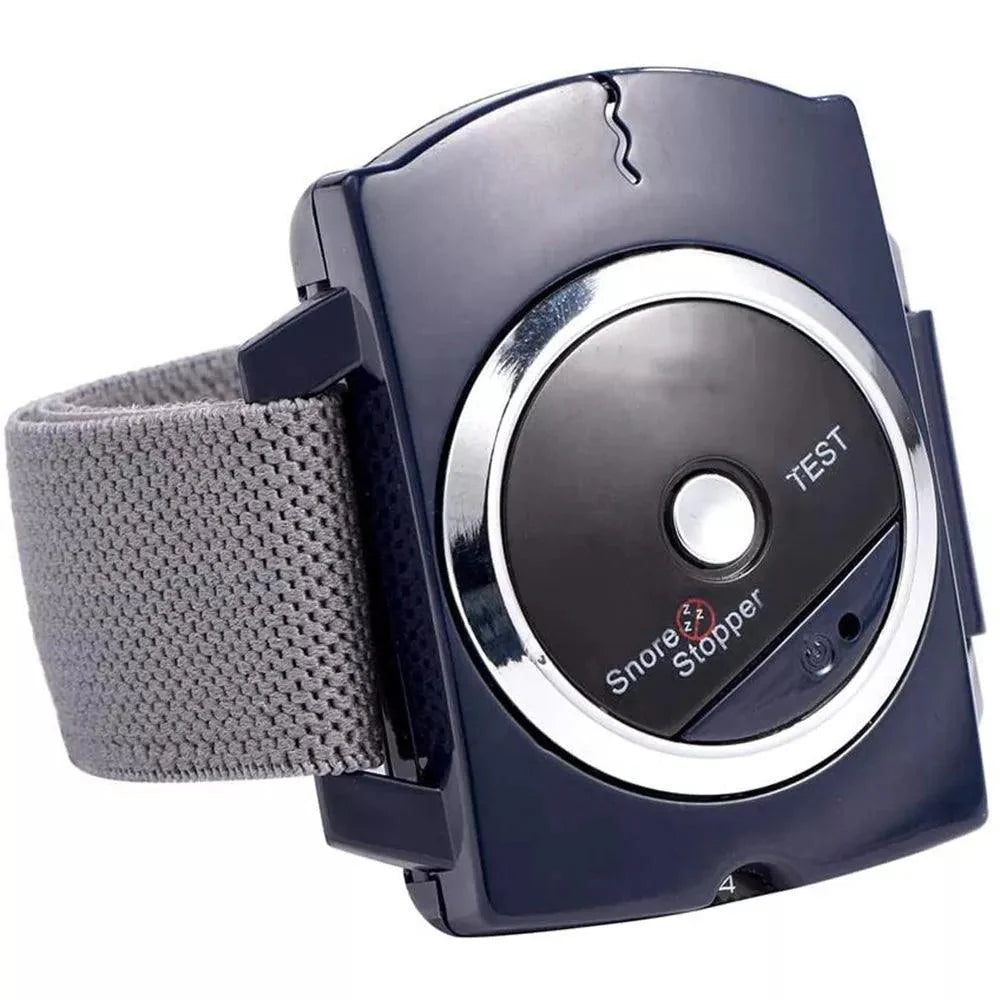 Belro Intelligent Snore Stopper wristwatch displaying sleep tracking screen, designed to help reduce snoring and improve sleep quality.