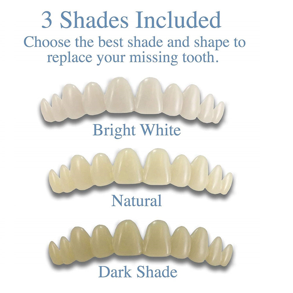 Belro high-quality false teeth, natural white appearance, designed for oral care and aesthetic enhancement.