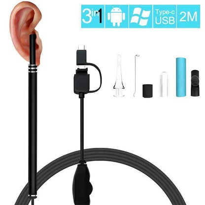 Belro 3-in-1 ear cleaning endoscope with flexible camera and LED light for safe ear inspection and hygiene.
