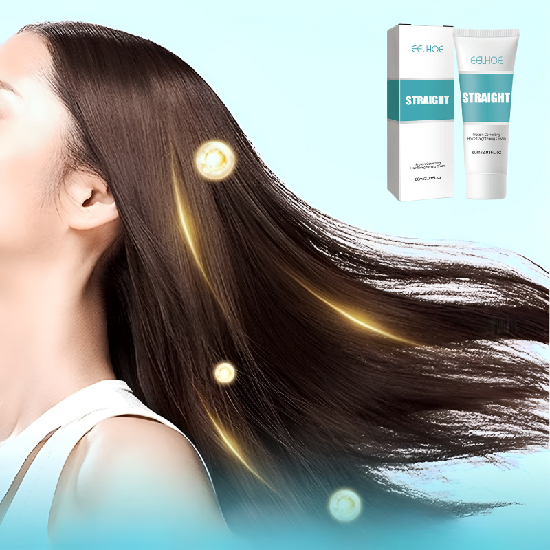 Belro Instant Keratin Hair Straightening Cream tube for smooth, sleek hair in a beauty and hair care setting.