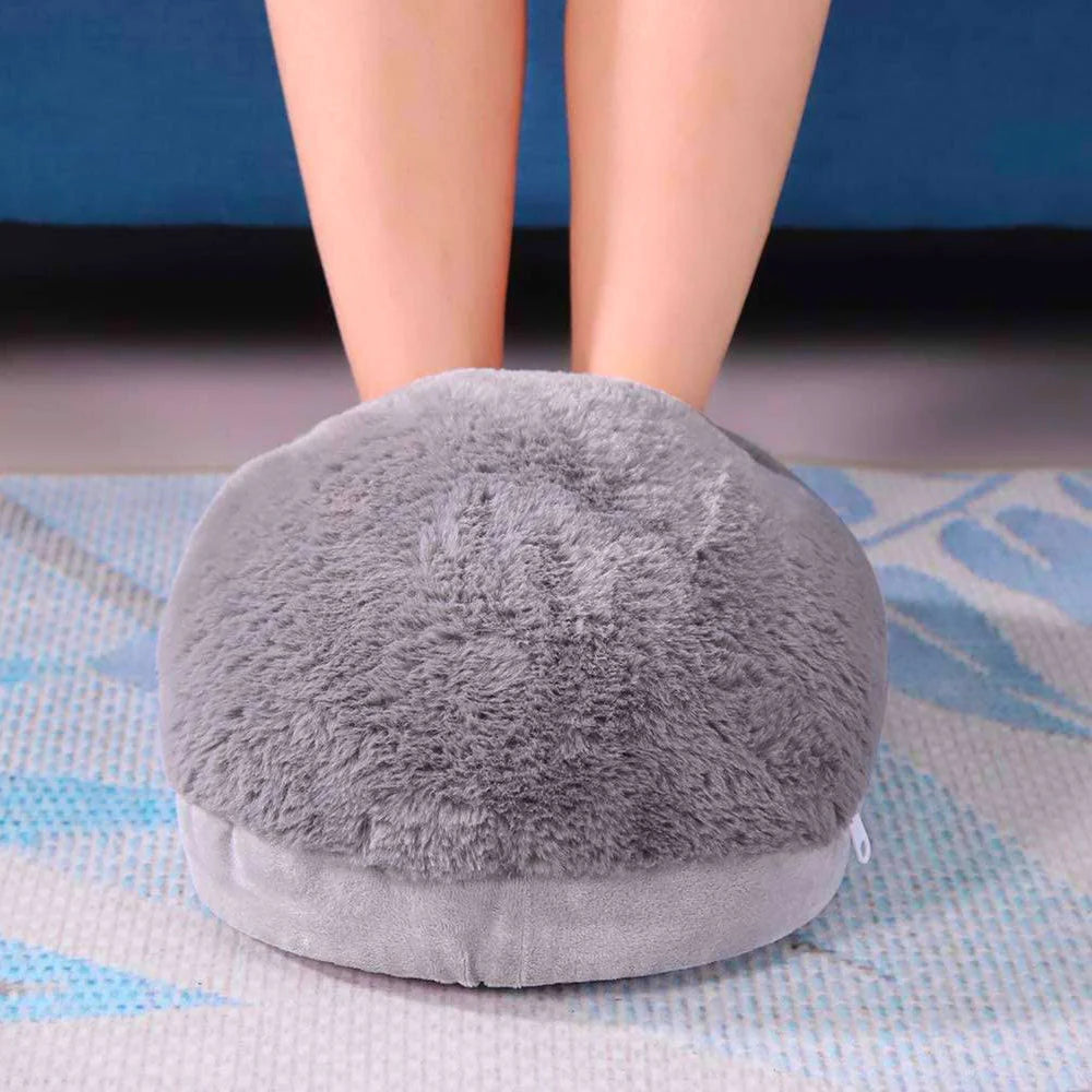 Belro Electric XL foot warmer, plush fabric with control panel, designed for pain relief and cozy comfort in health and beauty.