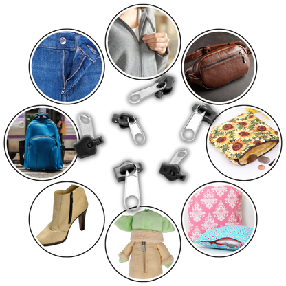 Belro men's clothing clip-on slider replacing zipper, shown on a garment, designed for easy attachment and secure fit.