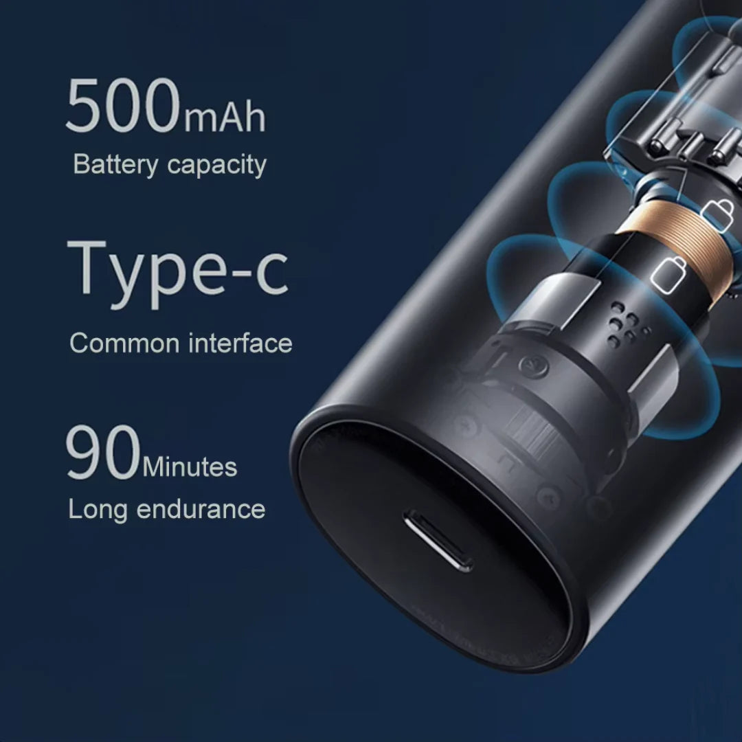 Belro rechargeable nose and ear hair trimmer shown with sleek design, compact size, and precision grooming blades.