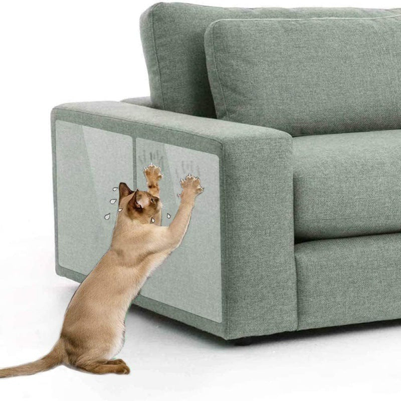 Belro Cat Furniture Scratch Protector installed on a wooden furniture piece, protecting surfaces from cat scratching.