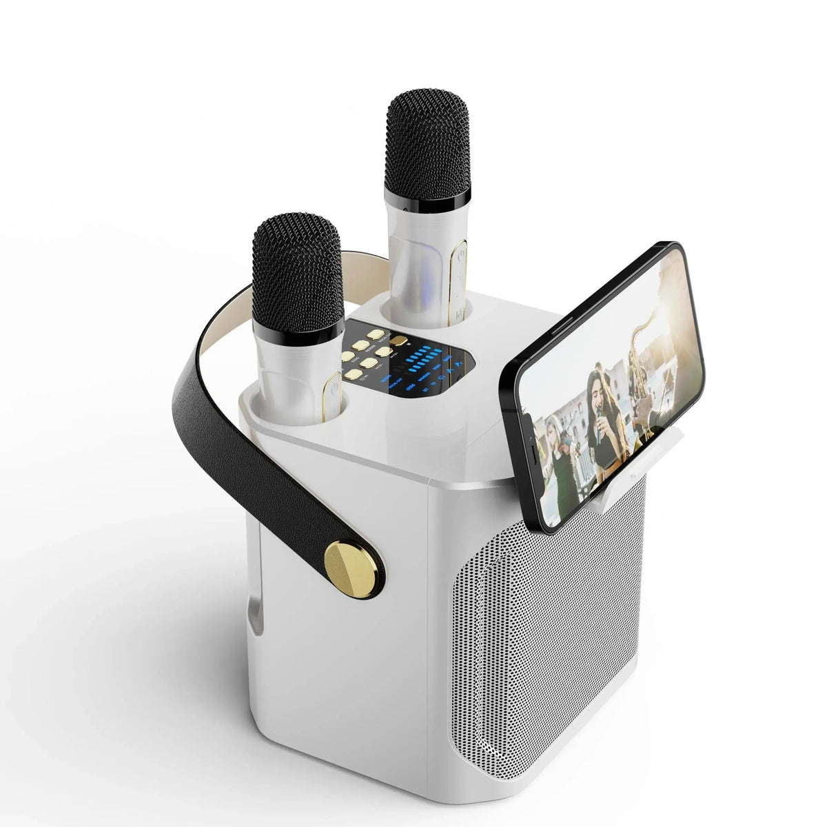 Belro portable karaoke Bluetooth speaker with 360° sound, compact electronic audio device ideal for music and singing entertainment