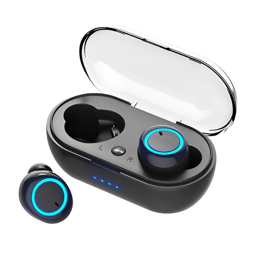 Belro Bluetooth wireless headphones with over-ear design and padded ear cups, shown in black on a white background.