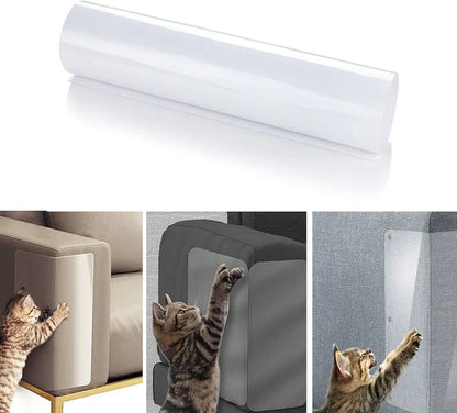 Belro cat furniture scratch protector attached to a wooden furniture piece, designed to prevent scratching damage.