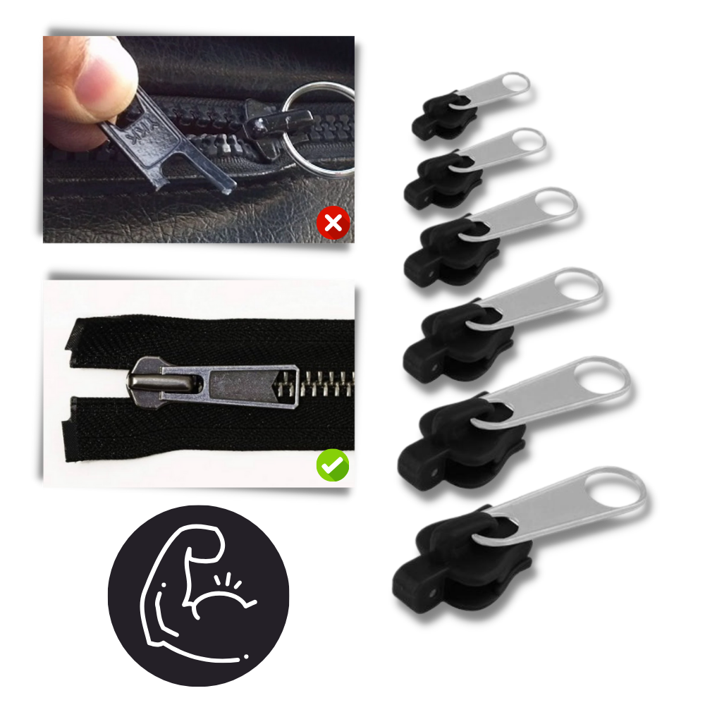 Belro clip-on slider for men's clothing, replaces zippers with a secure, easy-to-use closure mechanism.