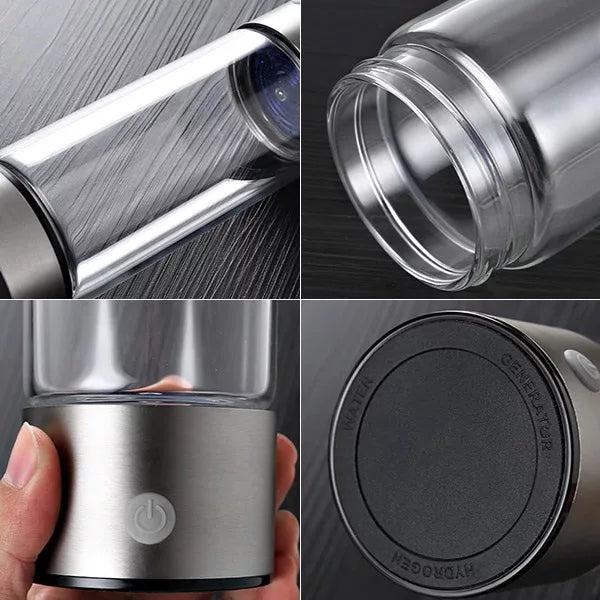 Belro portable hydrogen generator water bottle for home and kitchen use, showing the sleek, compact device on a countertop.