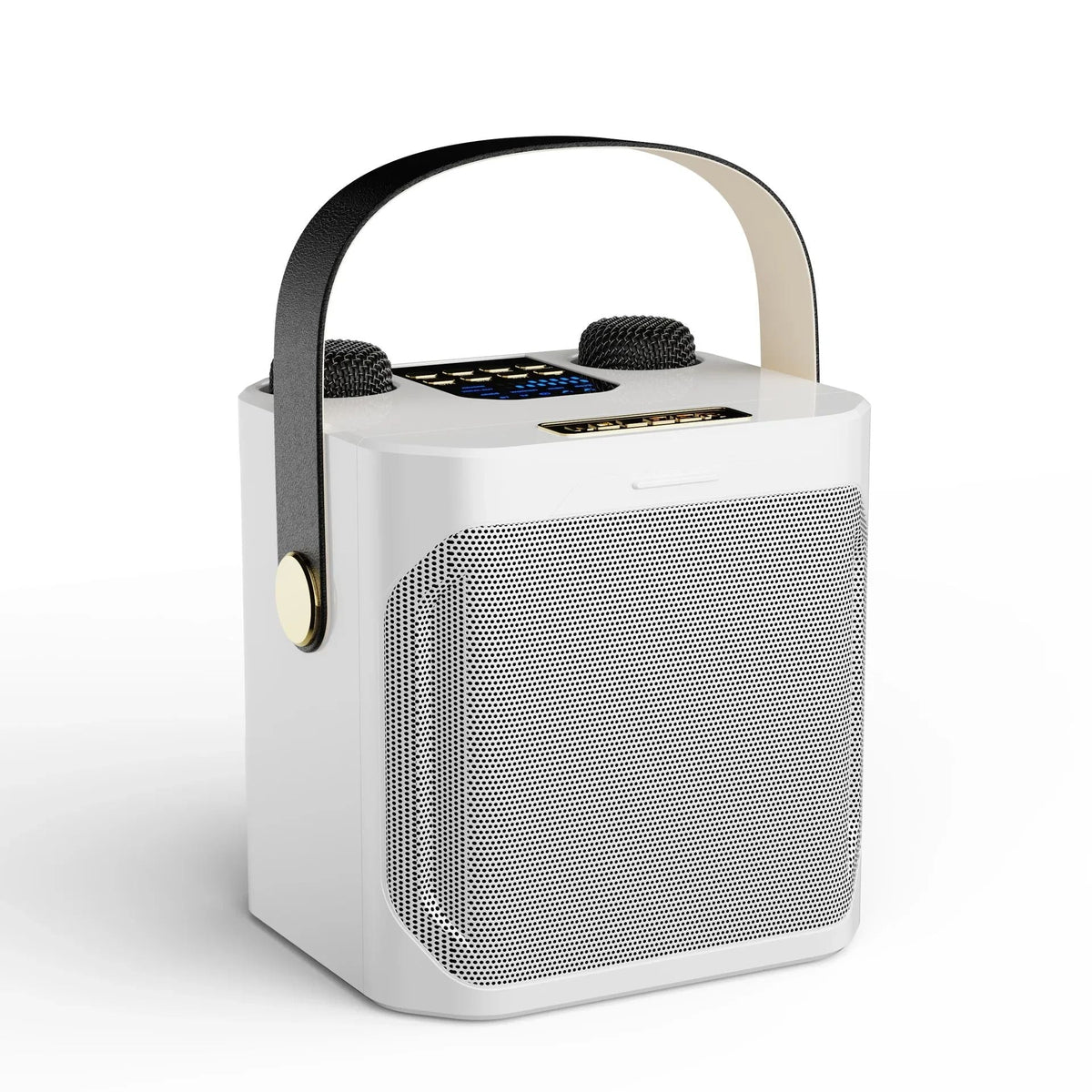 Belro portable karaoke Bluetooth speaker with 360° sound, compact electronic audio device for music and singing.