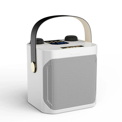 Belro portable karaoke Bluetooth speaker with 360° sound, compact electronic audio device for music and singing.