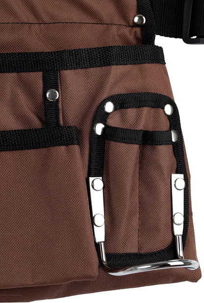 Heavy duty Belro tool belt for men with multiple pouches and sturdy construction, ideal for construction and DIY projects.