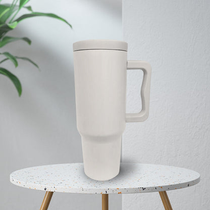 Belro stainless steel insulated water bottle with straw and handle, ideal for keeping drinks hot or cold, in a sleek design.