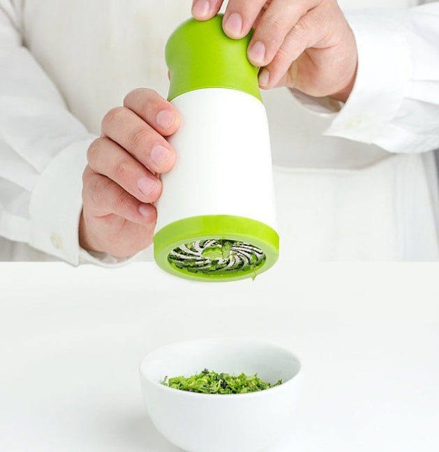 Belro herb and spice mill with stainless steel blades, compact parsley chopper for kitchen and dining use.