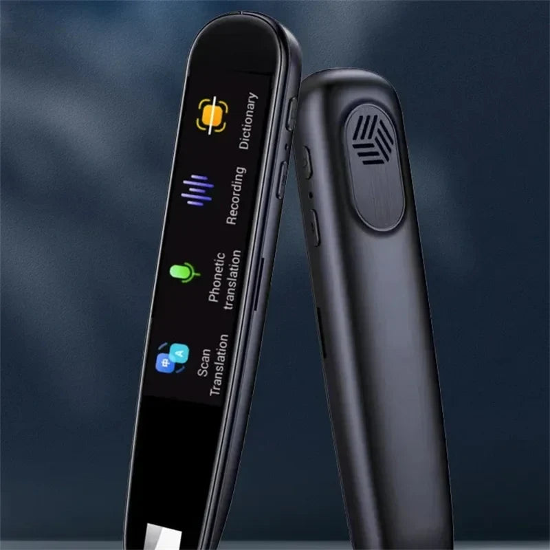 Belro Translator Pen Scanner showing its sleek design and digital display for instant language translation.