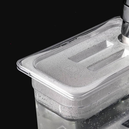 Belro sous vide container for precise food storage and cooking, with a durable, clear plastic design for easy content visibility.