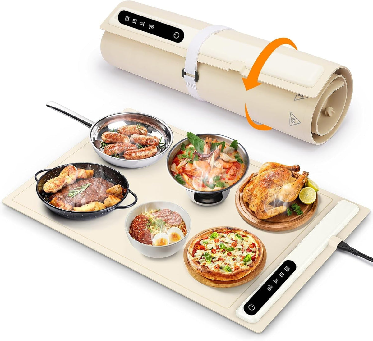 Belro electric warming tray with a smooth surface, designed for keeping food warm in the kitchen and dining area.