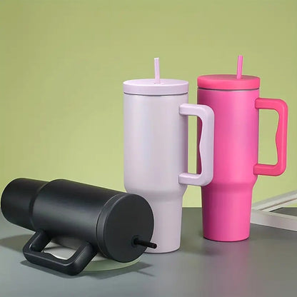 Belro stainless steel insulated water bottle with straw and handle, ideal for kitchen and outdoor hydration.