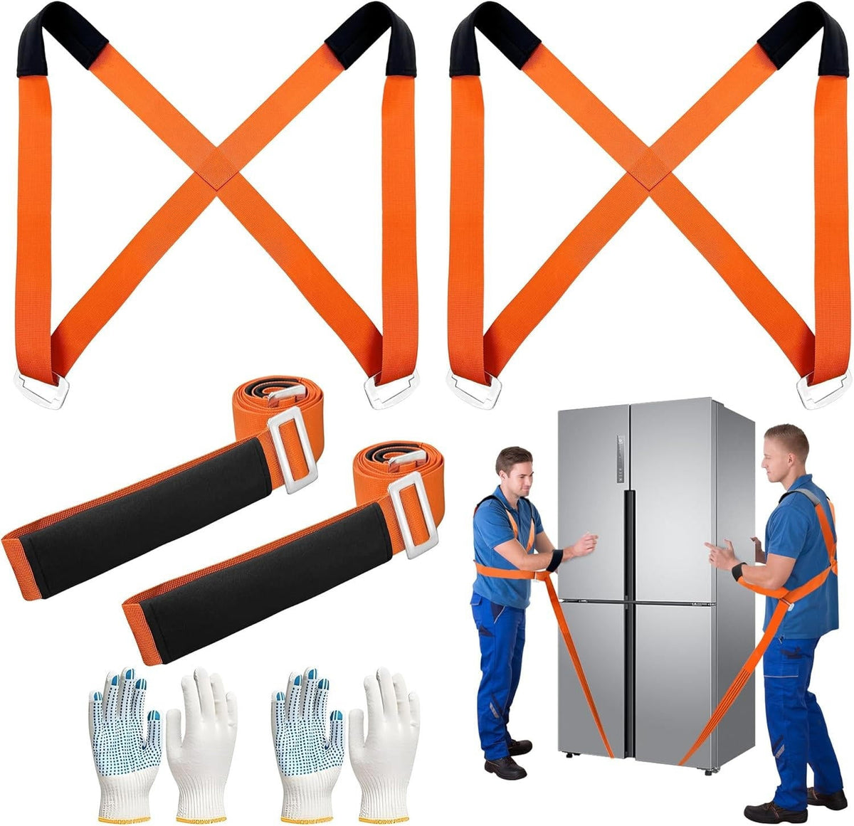 Belro moving furniture straps for men, durable clothing accessory with adjustable straps for safe furniture handling.