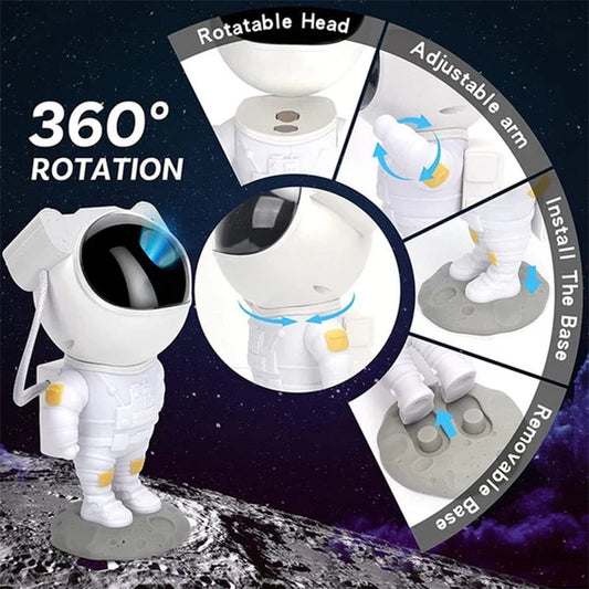 Belro Astronaut Star Galaxy Projector for cats, showing a space-themed device with star and galaxy projections in a pet supplies setting.