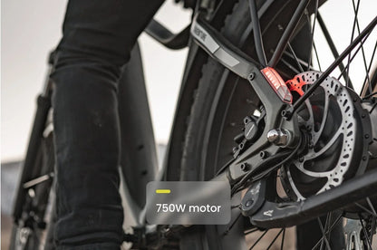 Casavibeo Aventon Aventure.2 electric bike with black frame, thick tires, and sleek design for outdoor rides and commuting