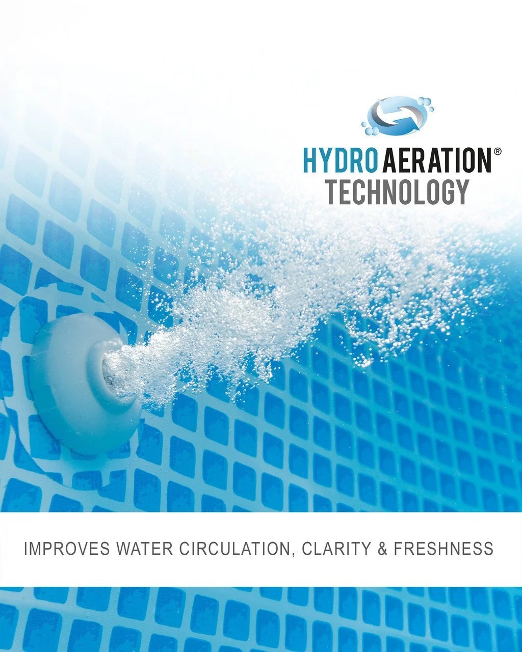 Casavibeo Prism Frame 14ft x 42in above ground pool set with hydro aeration system, shown assembled outdoors.