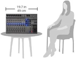 Casavibeo Zoom L-12 channel mixer powered with multiple input channels and control knobs, ideal for professional audio mixing.