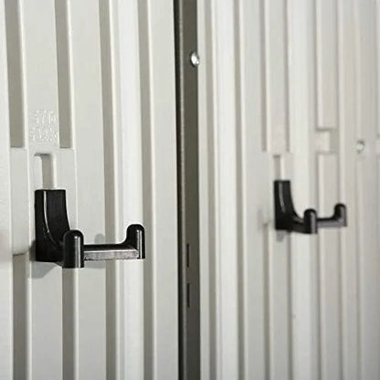 Casavibeo Lifetime 10x8 ft. outdoor storage shed with double doors, durable construction, and weather-resistant design.