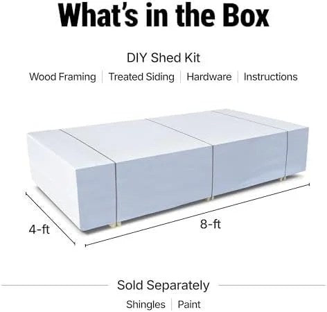 Beige Windemere 10x12 Casavibeo wooden storage shed with floor, DIY kit, sturdy construction, outdoor garden storage solution