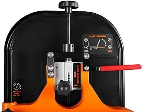 Casavibeo WEN 14-inch industrial band saw with 1 HP dual-voltage motor and two-speed operation, ideal for heavy-duty cutting tasks.
