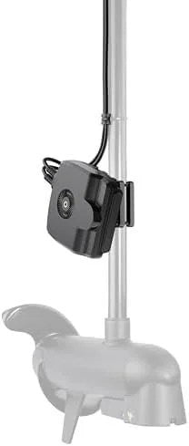 Casavibeo Humminbird MEGA Live 2 forward-facing sonar transducer for XPLORE, APEX, and SOLIX G3 fish finders, shown mounted on a boat.