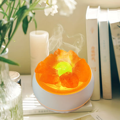 Belro Salt Lamp Diffuser, a 3-in-1 essential oil diffuser with a warm glow, designed for health and beauty fragrance use.