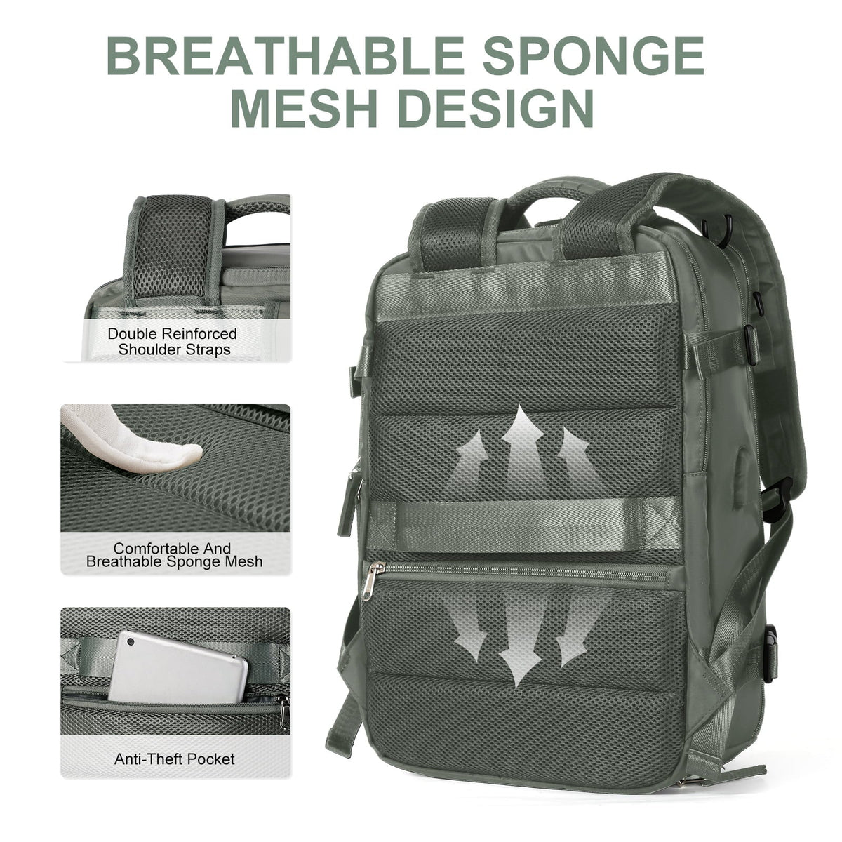 Large waterproof hiking backpack for women by Belro, featuring multiple compartments and adjustable straps, suitable for outdoor adventures.