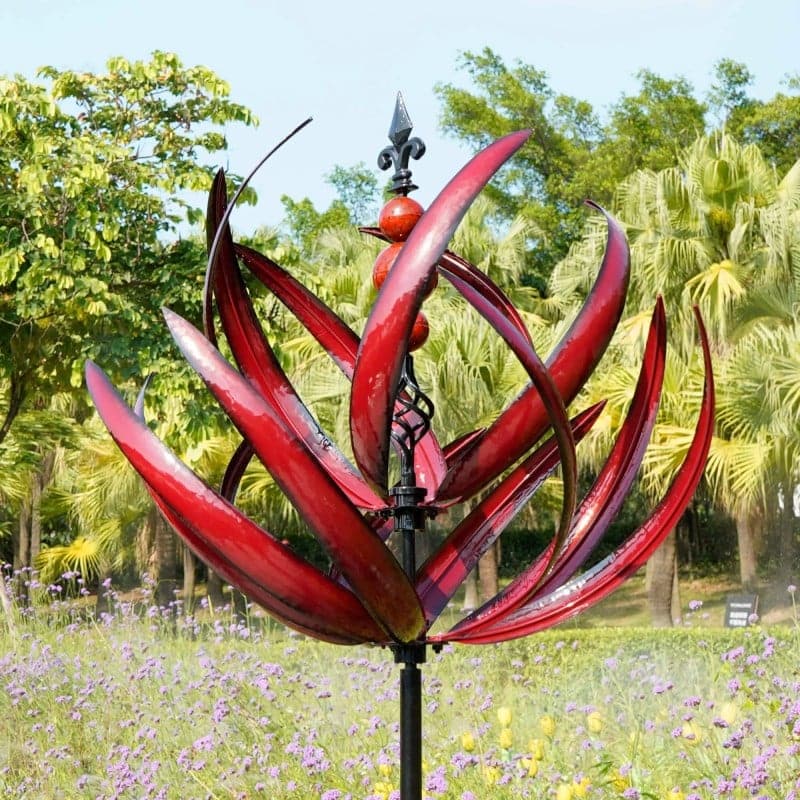 Belro wind chime hanging outdoors with metal tubes and decorative beads, perfect for garden and porch decor.