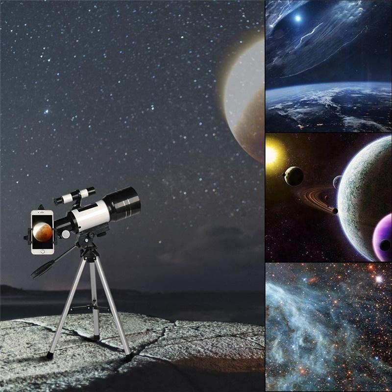 Belro astronomical telescope with eyepiece and mount, ideal for stargazing and celestial observation.
