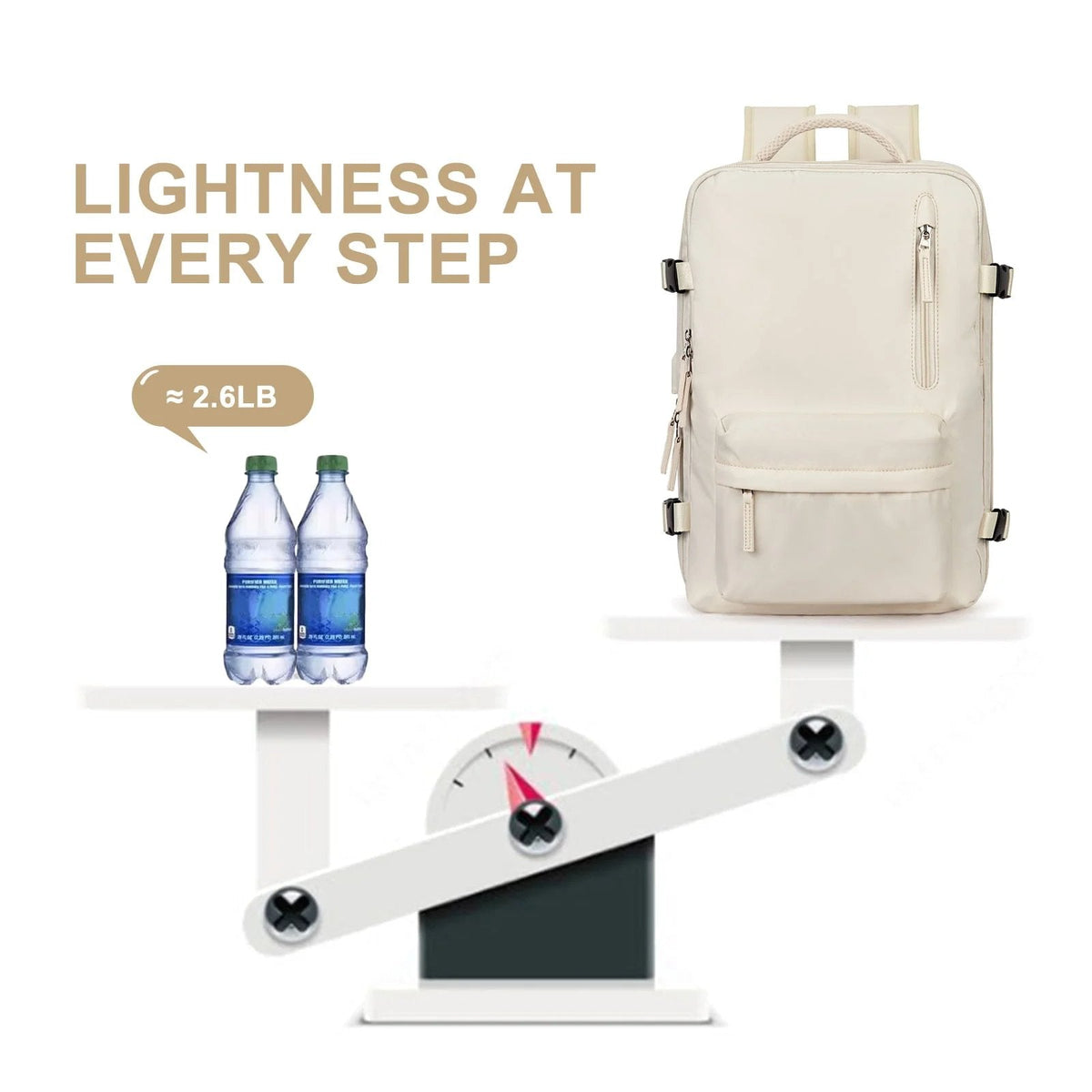 Large women's waterproof hiking backpack by Belro with multiple compartments and adjustable straps, designed for outdoor adventures.