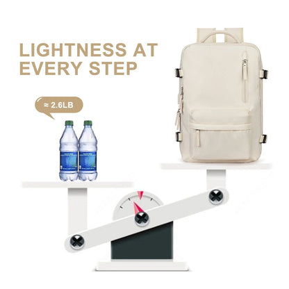 Large women's waterproof hiking backpack by Belro with multiple compartments and adjustable straps, designed for outdoor adventures.