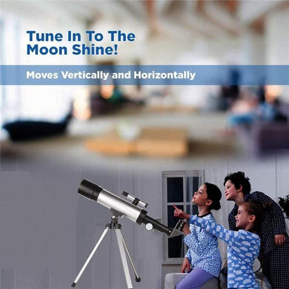 Belro astronomical telescope with adjustable mount and eyepiece for stargazing and celestial observation.