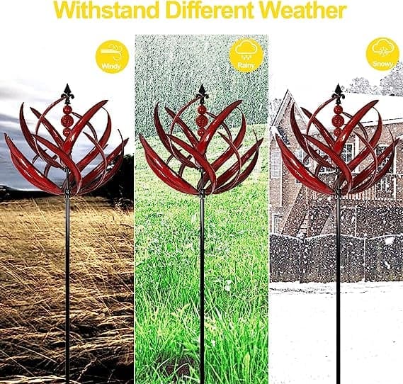 Belro wind chime hanging outdoors, decorative garden and porch decor with metal tubes and intricate design.