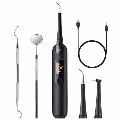 Belro electric dental care and descaling kit with LED lights, compact electronic device for oral hygiene and cleaning.