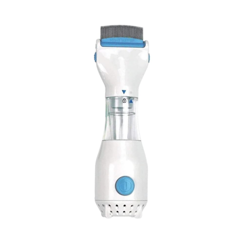 Belro universal electric lice comb with ergonomic handle and metal teeth for effective lice removal in electronics grooming.