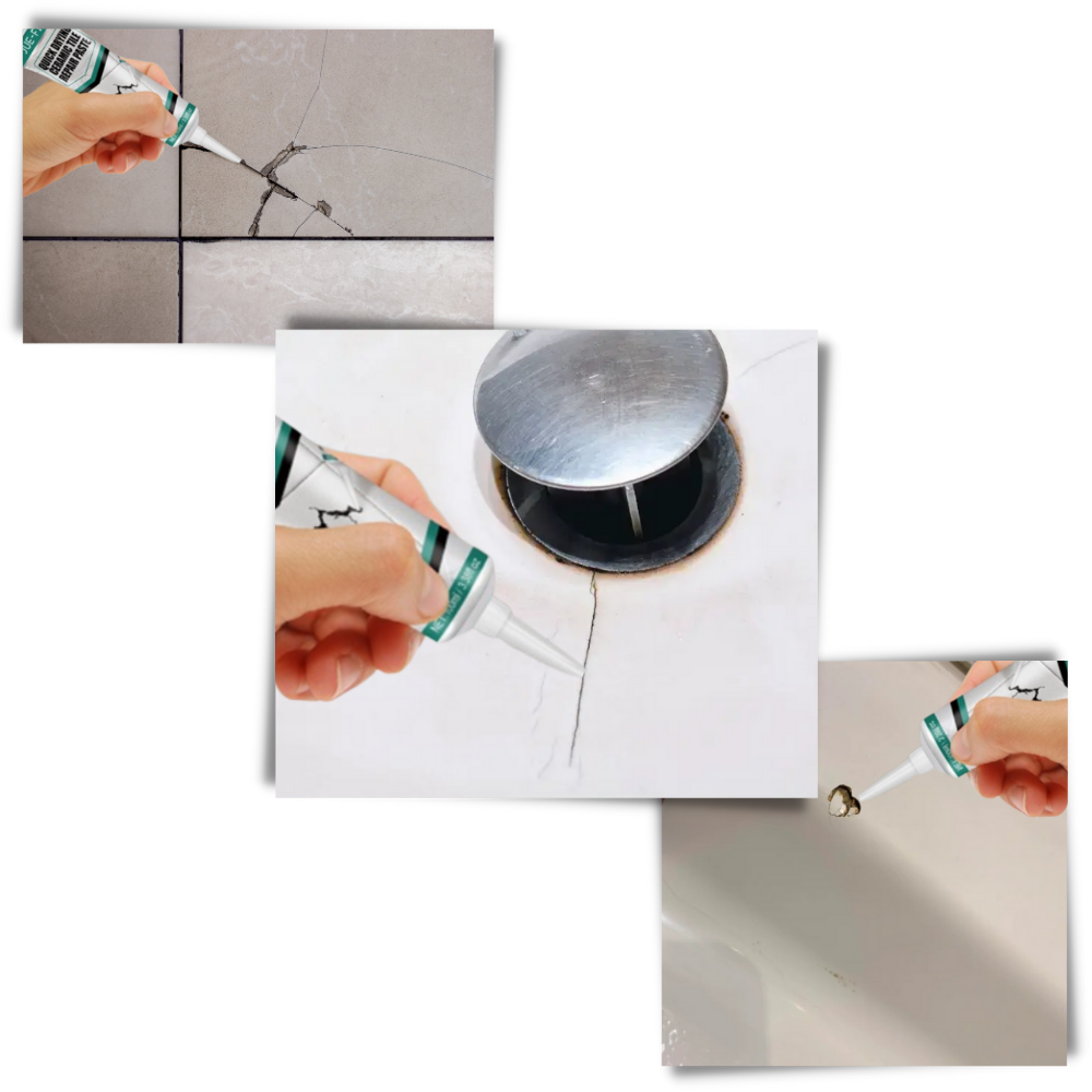 Belro Ceramic Repair Paste Set showing multiple repair paste tubes in a hardware tools image.