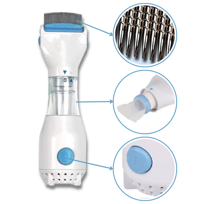 Belro universal electric lice comb with electronic teeth for effective lice removal, shown in a close-up image.