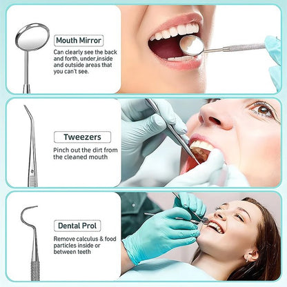 Belro ultrasonic scaling wand for at-home tooth cleaning with LED light and USB quick-charge, showing the device with a sleek design.
