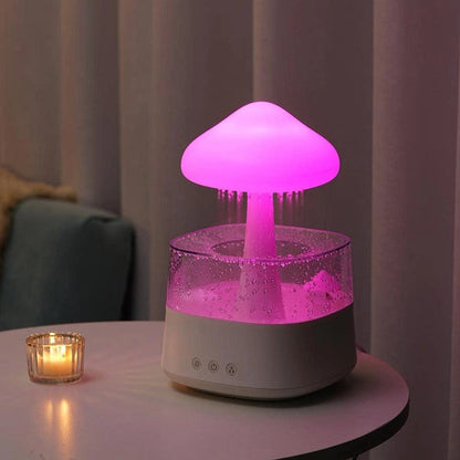 Belro humidifier in a bedroom setting, emitting a gentle mist to help you fall asleep and improve air quality.